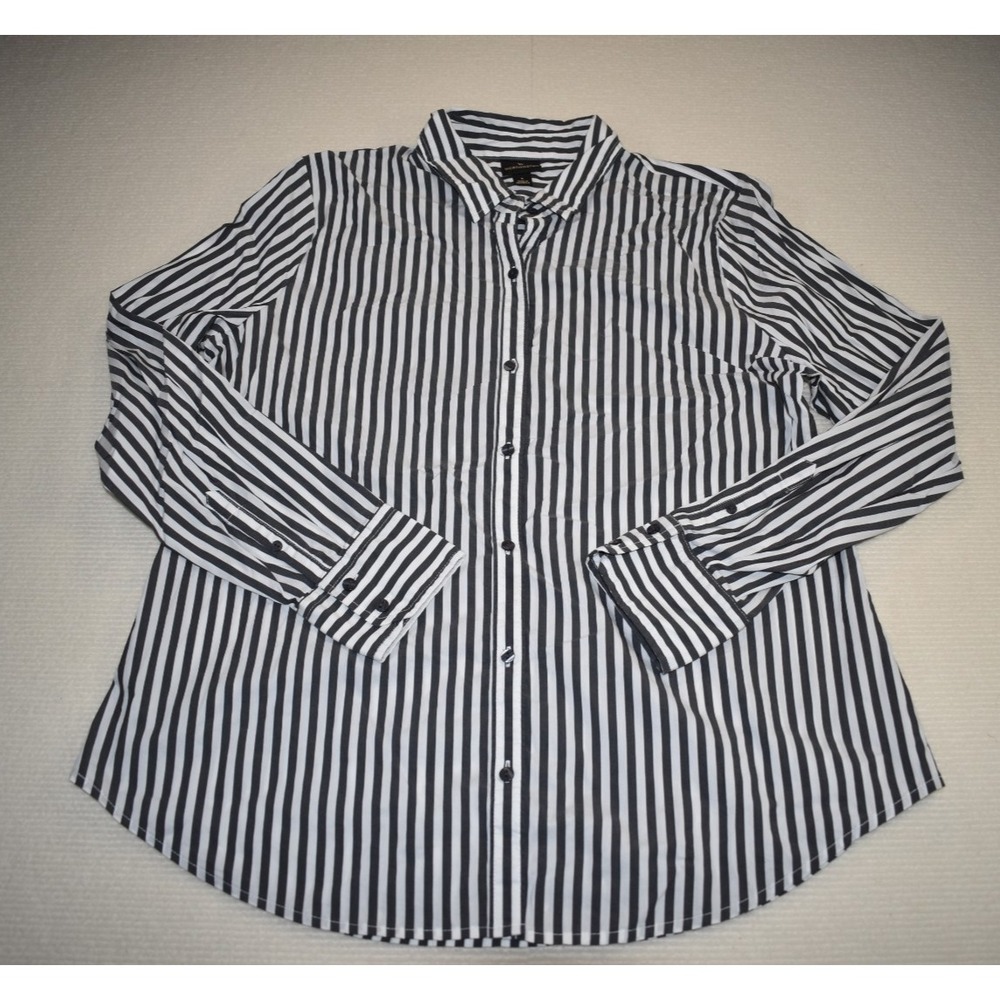 Women's WORTHINGTON Long Sleeve Striped Button Up Size Large